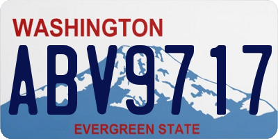 WA license plate ABV9717
