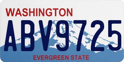 WA license plate ABV9725