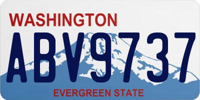 WA license plate ABV9737