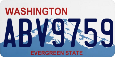 WA license plate ABV9759