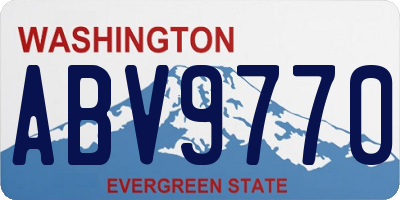 WA license plate ABV9770
