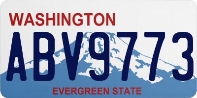 WA license plate ABV9773