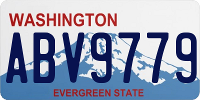 WA license plate ABV9779