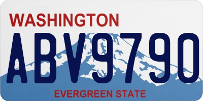 WA license plate ABV9790