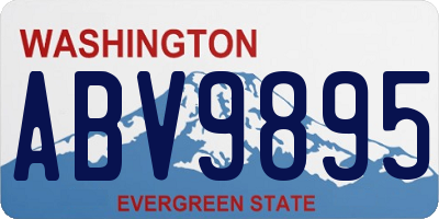 WA license plate ABV9895