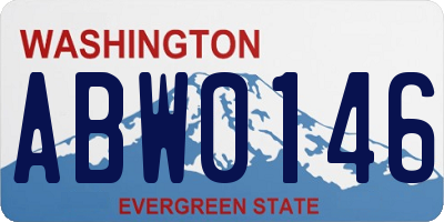 WA license plate ABW0146