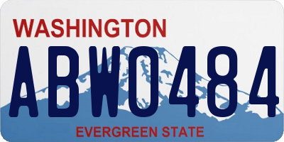 WA license plate ABW0484