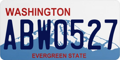 WA license plate ABW0527