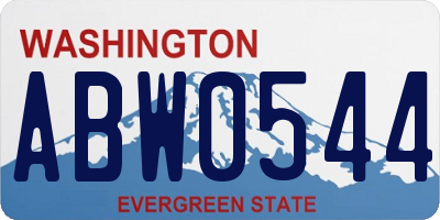 WA license plate ABW0544