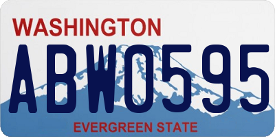WA license plate ABW0595