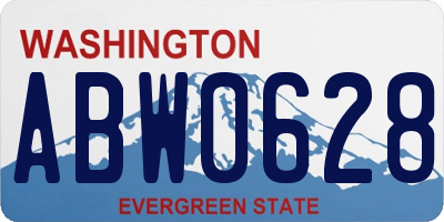 WA license plate ABW0628