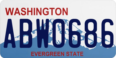 WA license plate ABW0686