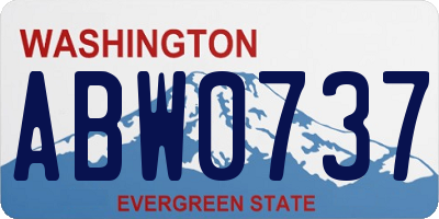 WA license plate ABW0737