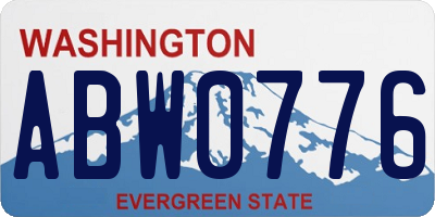 WA license plate ABW0776