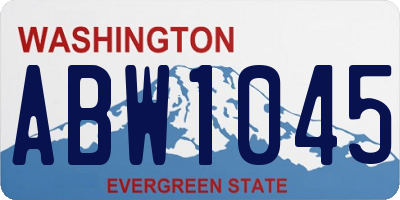 WA license plate ABW1045