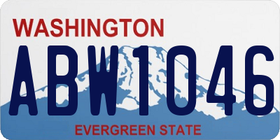 WA license plate ABW1046