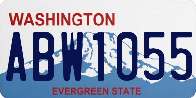 WA license plate ABW1055