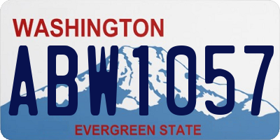 WA license plate ABW1057