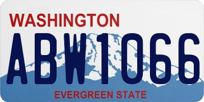 WA license plate ABW1066