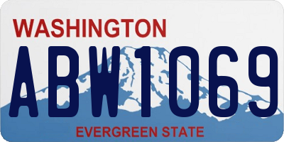 WA license plate ABW1069