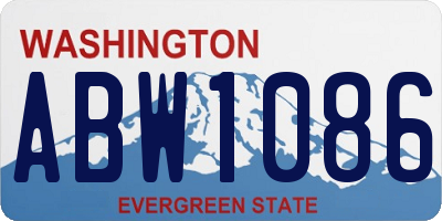 WA license plate ABW1086