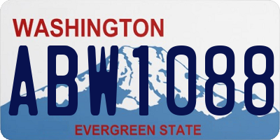 WA license plate ABW1088