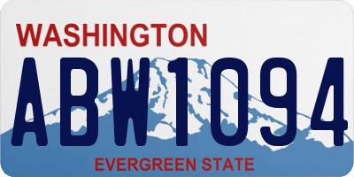 WA license plate ABW1094