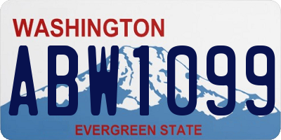 WA license plate ABW1099