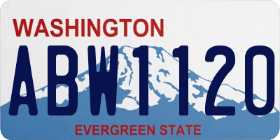 WA license plate ABW1120