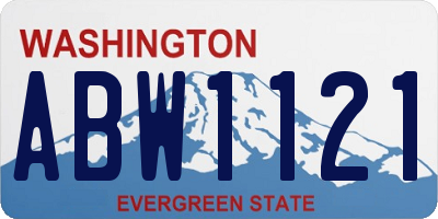 WA license plate ABW1121