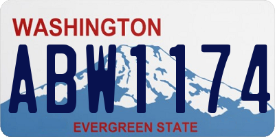 WA license plate ABW1174