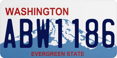 WA license plate ABW1186