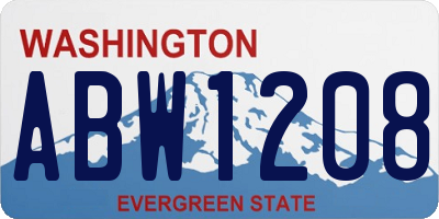 WA license plate ABW1208