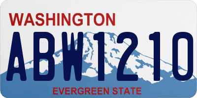 WA license plate ABW1210