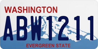 WA license plate ABW1211