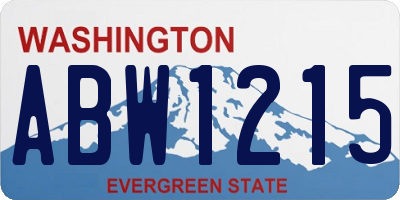 WA license plate ABW1215