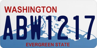 WA license plate ABW1217