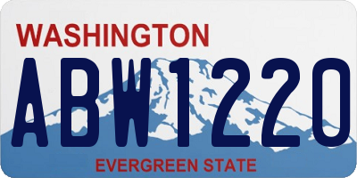 WA license plate ABW1220