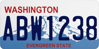 WA license plate ABW1238