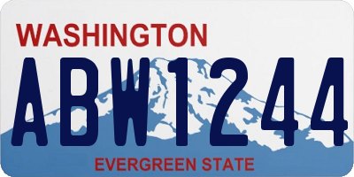 WA license plate ABW1244