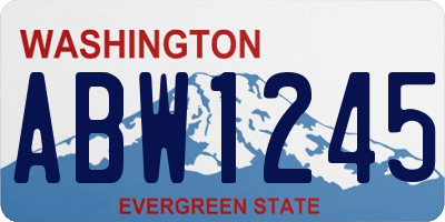 WA license plate ABW1245
