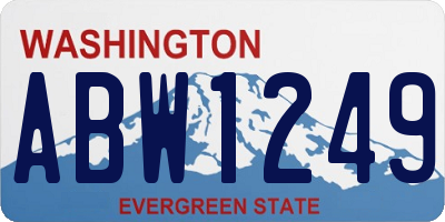 WA license plate ABW1249