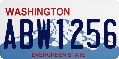 WA license plate ABW1256