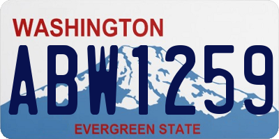 WA license plate ABW1259