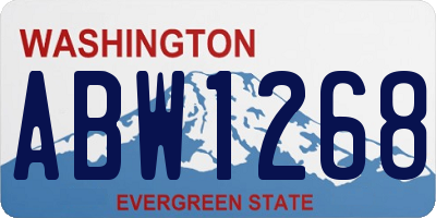 WA license plate ABW1268