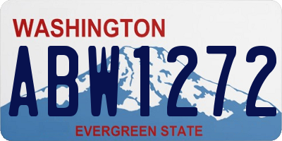 WA license plate ABW1272