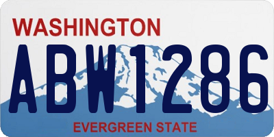 WA license plate ABW1286