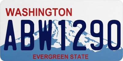 WA license plate ABW1290