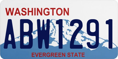 WA license plate ABW1291