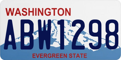 WA license plate ABW1298